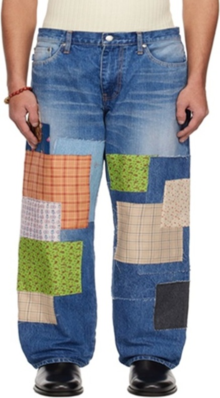 Vowels Blue Baggy Jeans